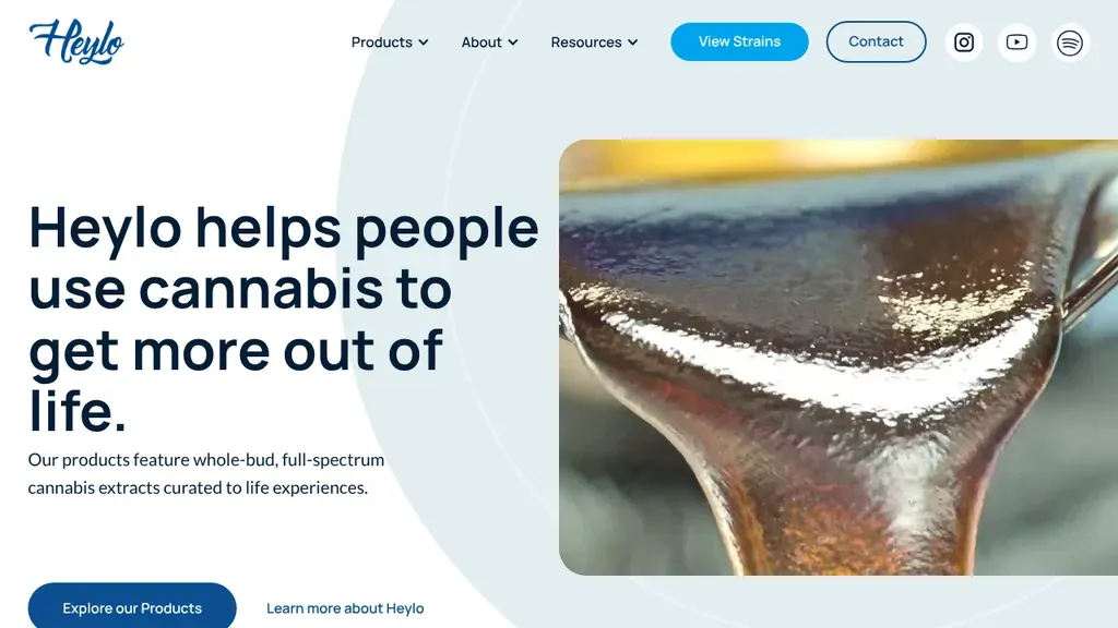 Heylo Cannabis website