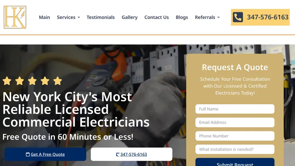HK Electric sitio web