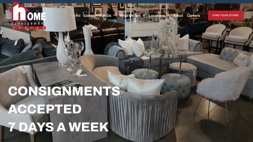Home Consignment Center sitio web