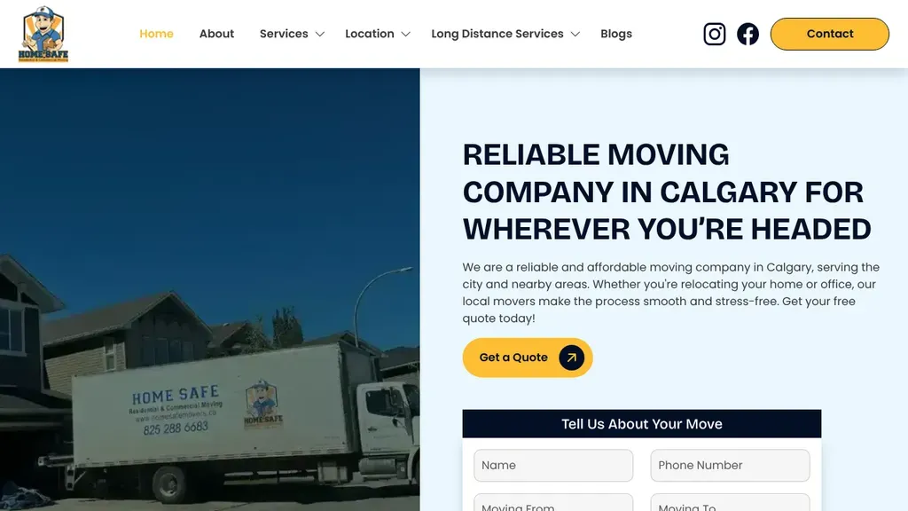 Home Safe Movers sitio web