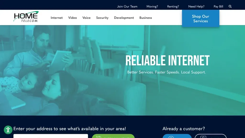 Home Telecom sitio web