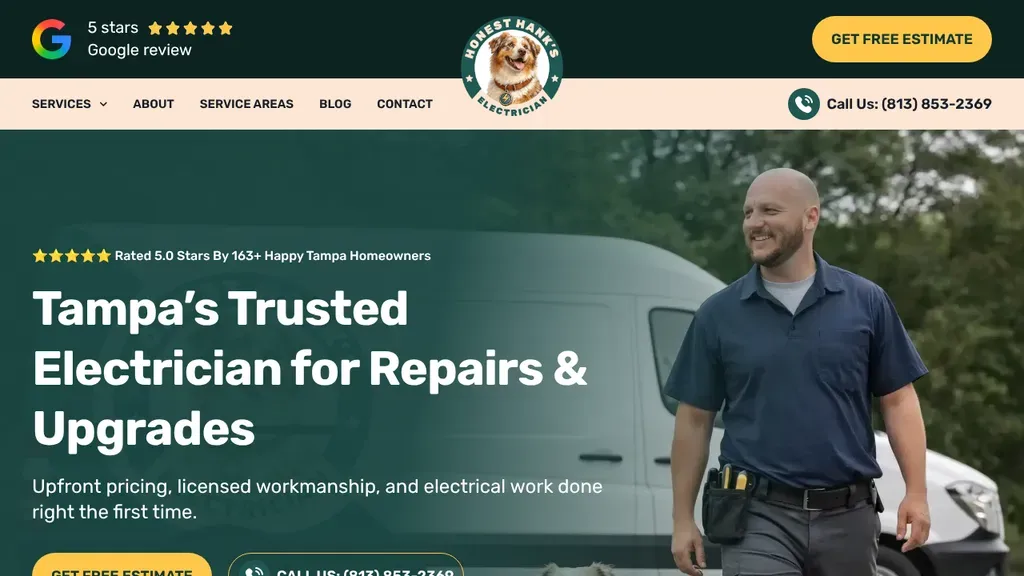 Honest Hanks Electrician sitio web