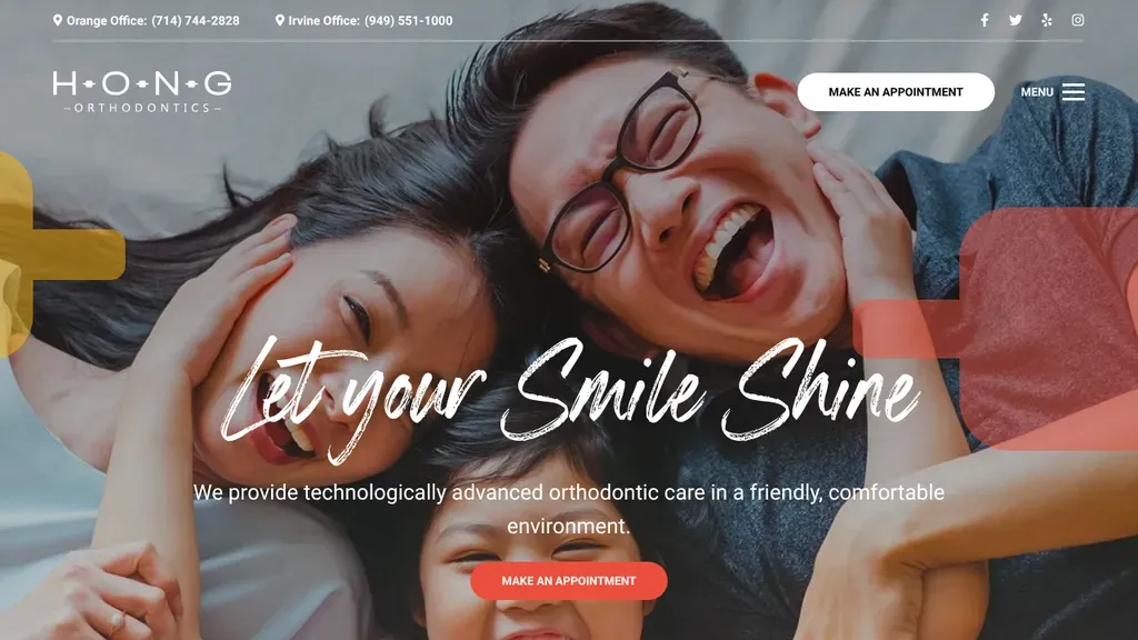 Hong Orthodontics sitio web