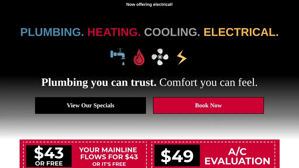 Hope Plumbing, Heating & Cooling sitio web