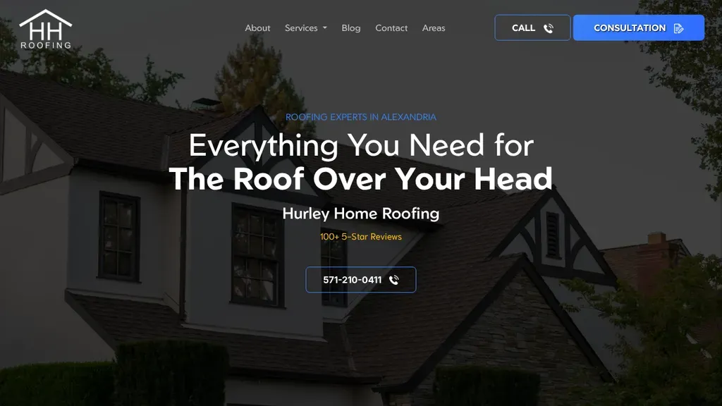 Hurley Home Roofing sitio web