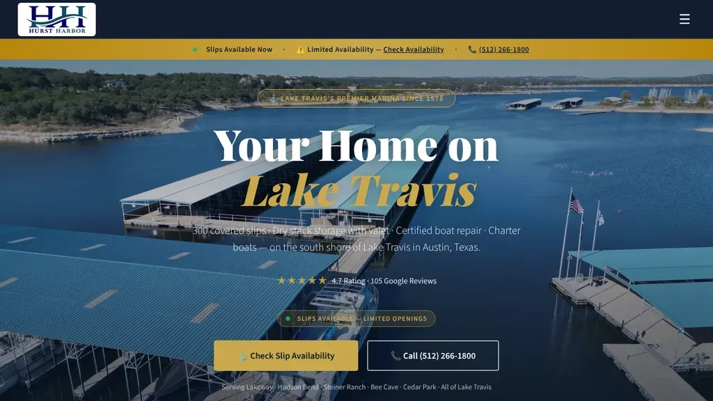 Hurst Harbor Marina sitio web