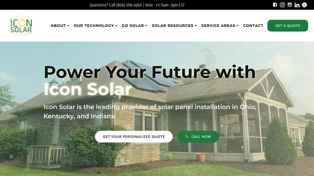 Icon Solar sitio web