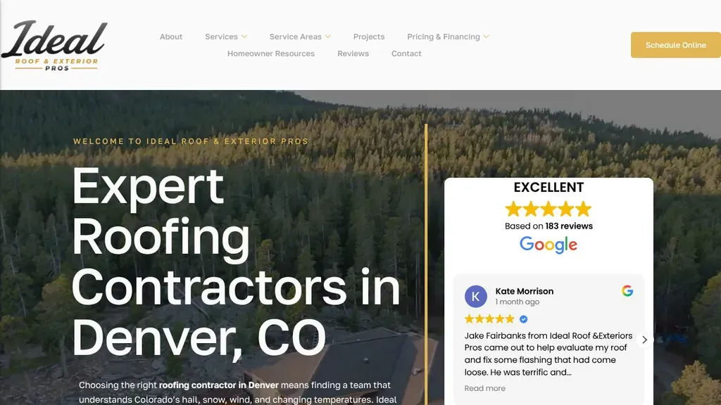 Ideal Roof & Exterior Pros sitio web