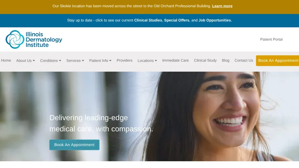 Illinois Dermatology Institute sitio web