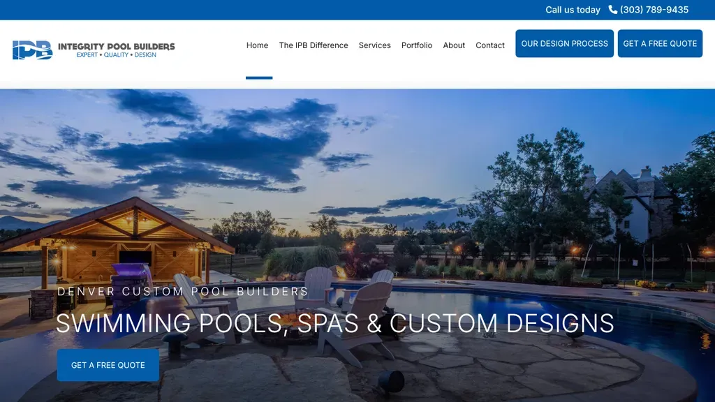 Integrity Pool Builders sitio web
