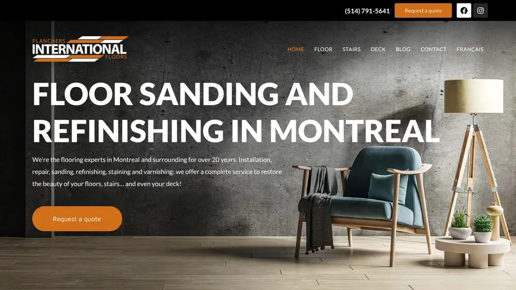 International Floors website