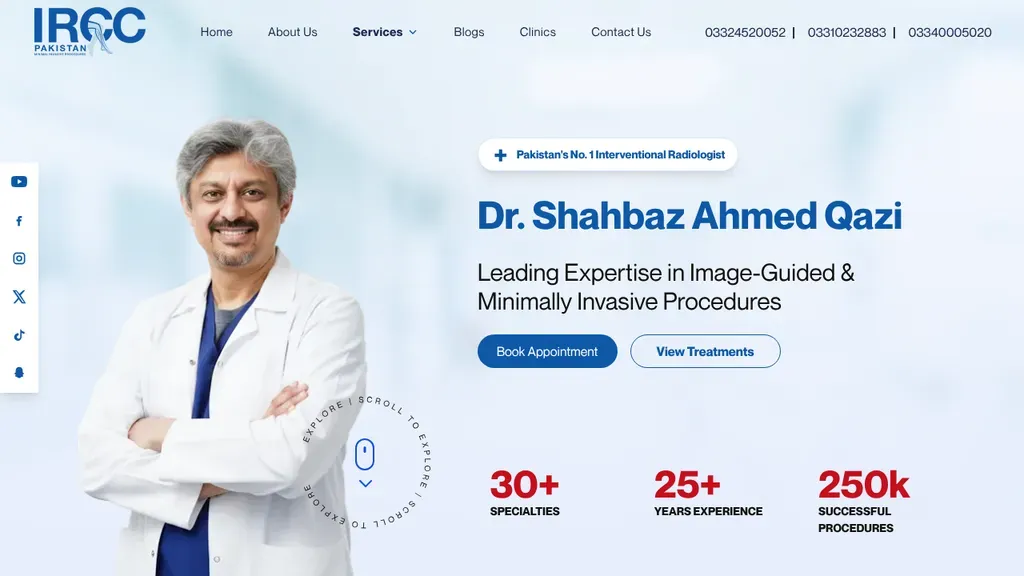 IRCC Pakistan sitio web