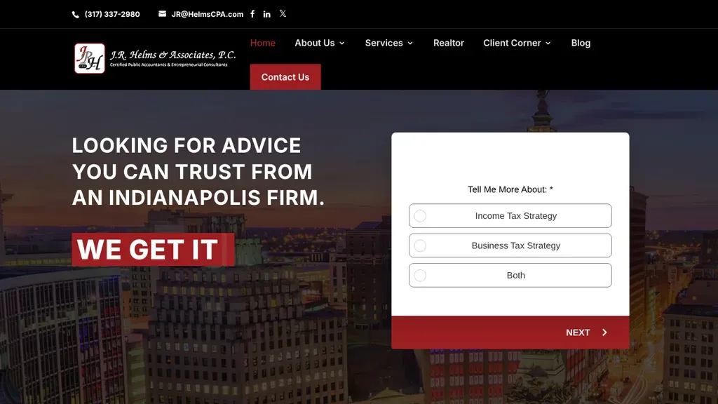 J.R. Helms & Associates sitio web