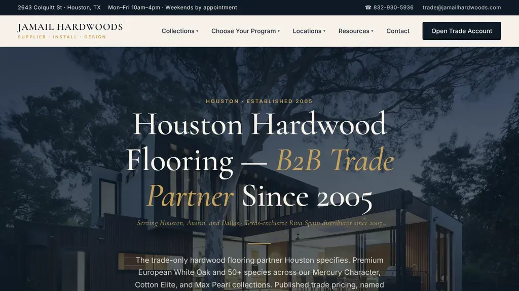 Jamail Hardwoods website