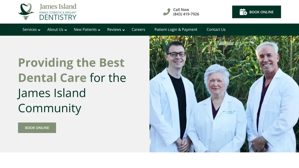 James Island Family, Cosmetic, and Implant Dentistry sitio web