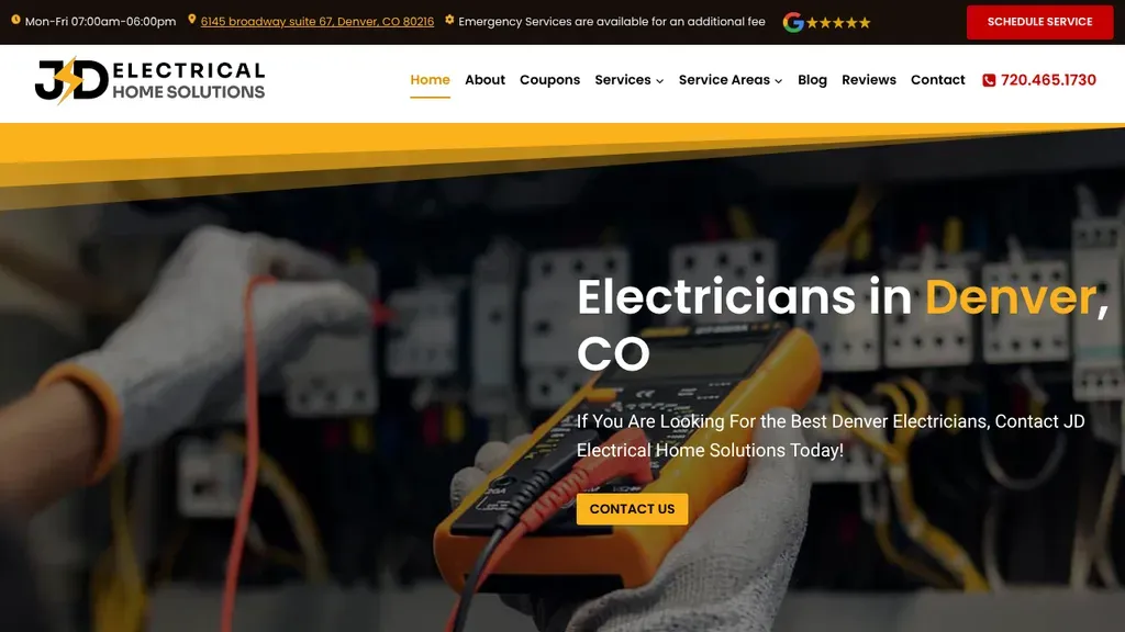 JD Electrical Home Solutions sitio web