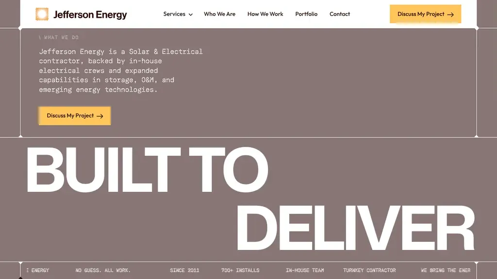 Jefferson Energy sitio web
