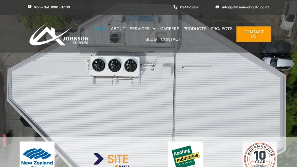 Johnson Roofing sitio web