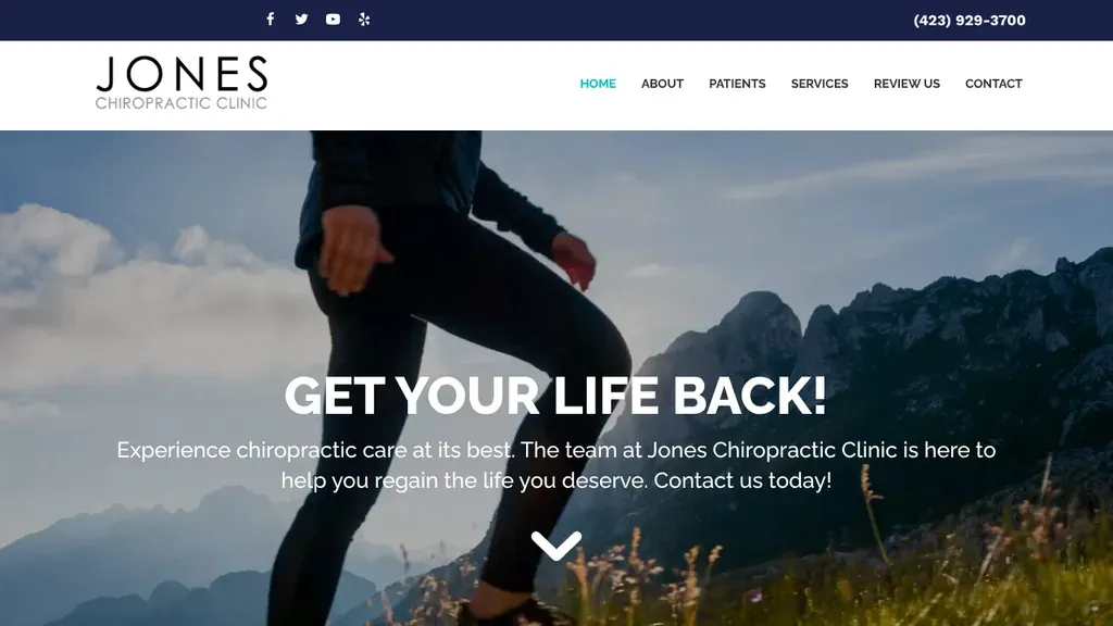 Jones Chiropractic Clinic sitio web