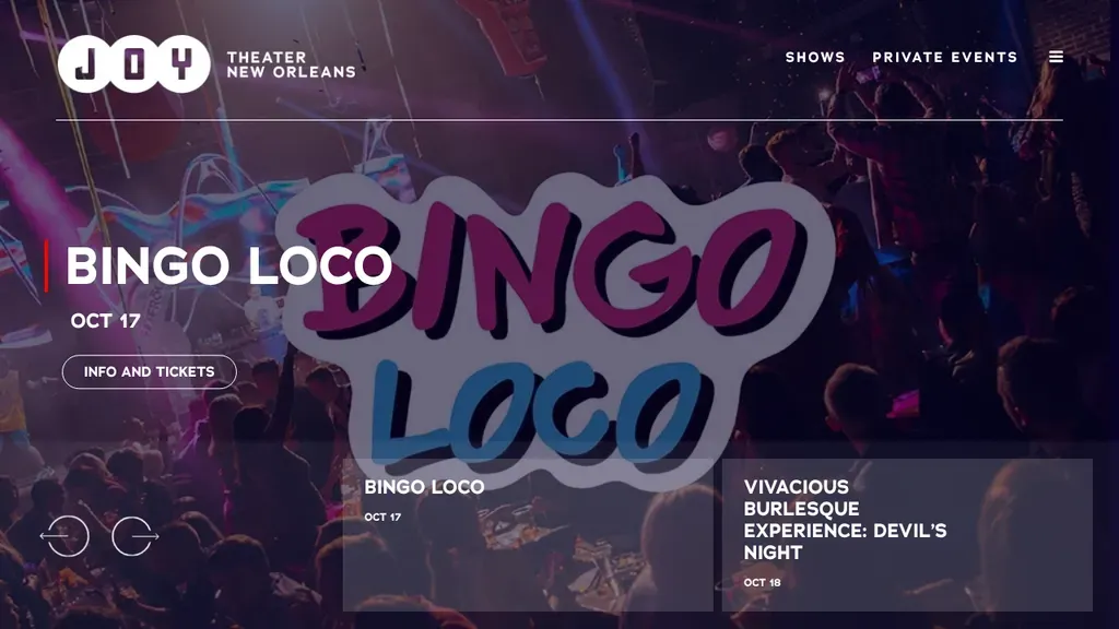 Joy Theater sitio web