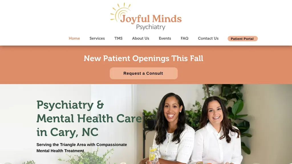 Joyful Minds Psychiatry sitio web