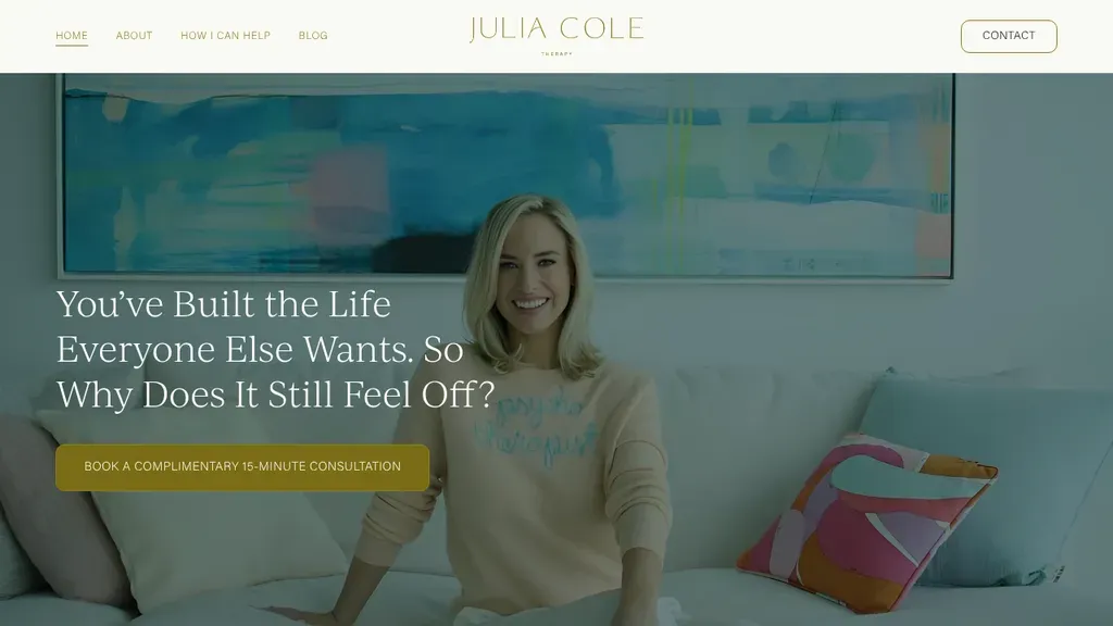 Julia Cole Therapy sitio web