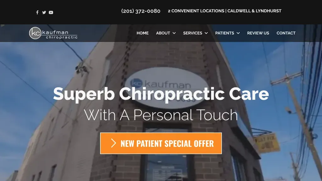 Kaufman Chiropractic sitio web