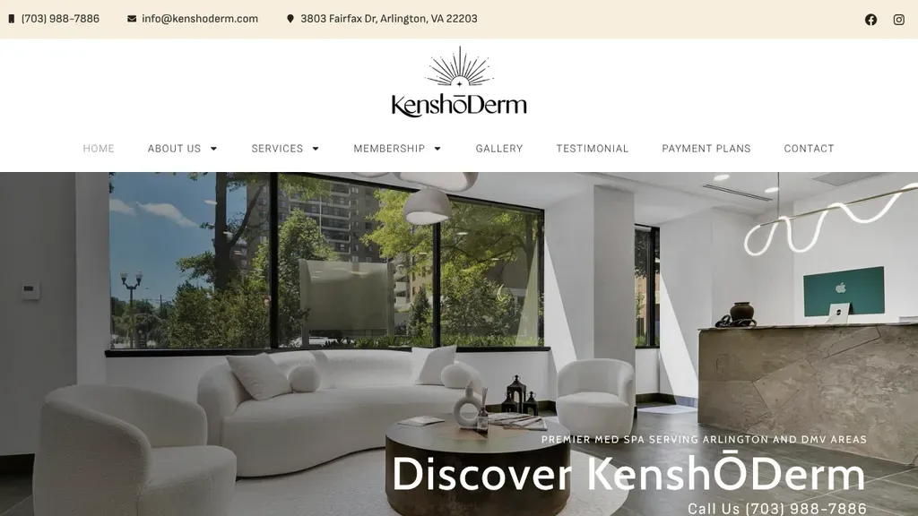 Kensho Derm sitio web