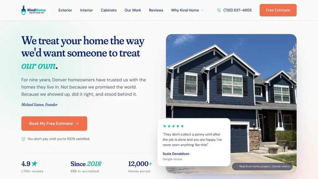 Kind Home Painting Company sitio web