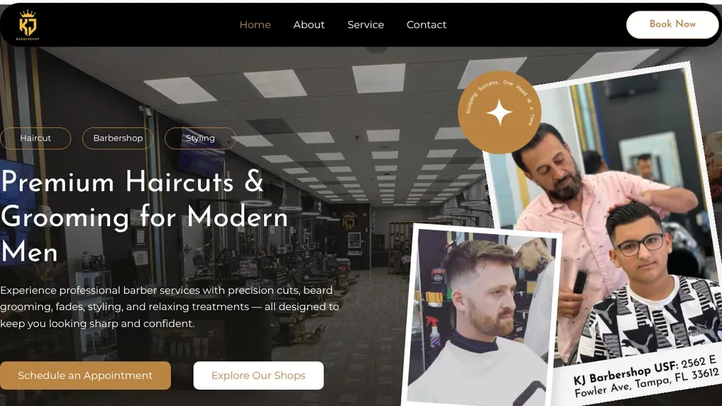 KJ Barbershop website