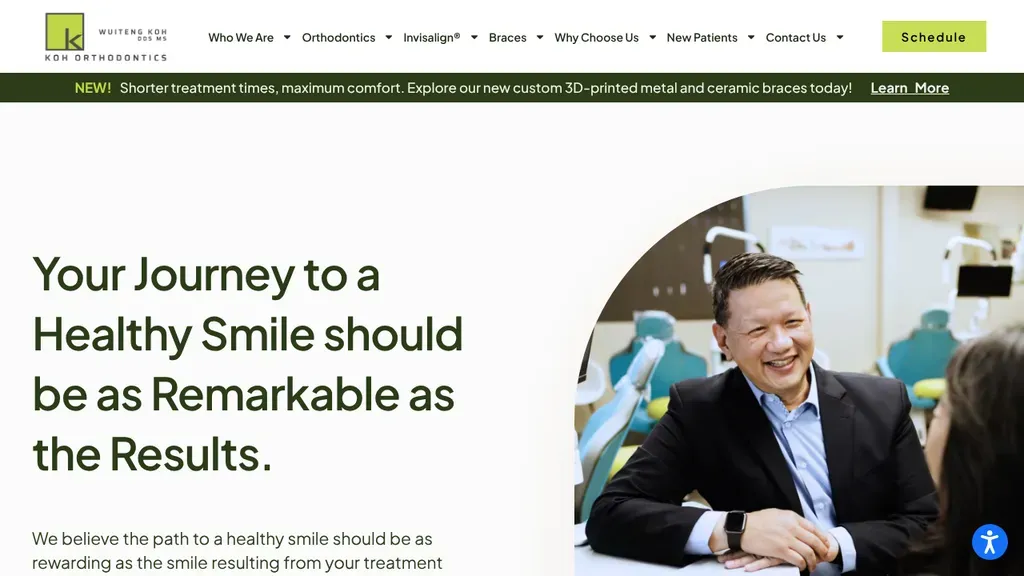 Koh Orthodontics sitio web