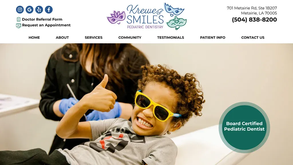 Krewe of Smiles sitio web