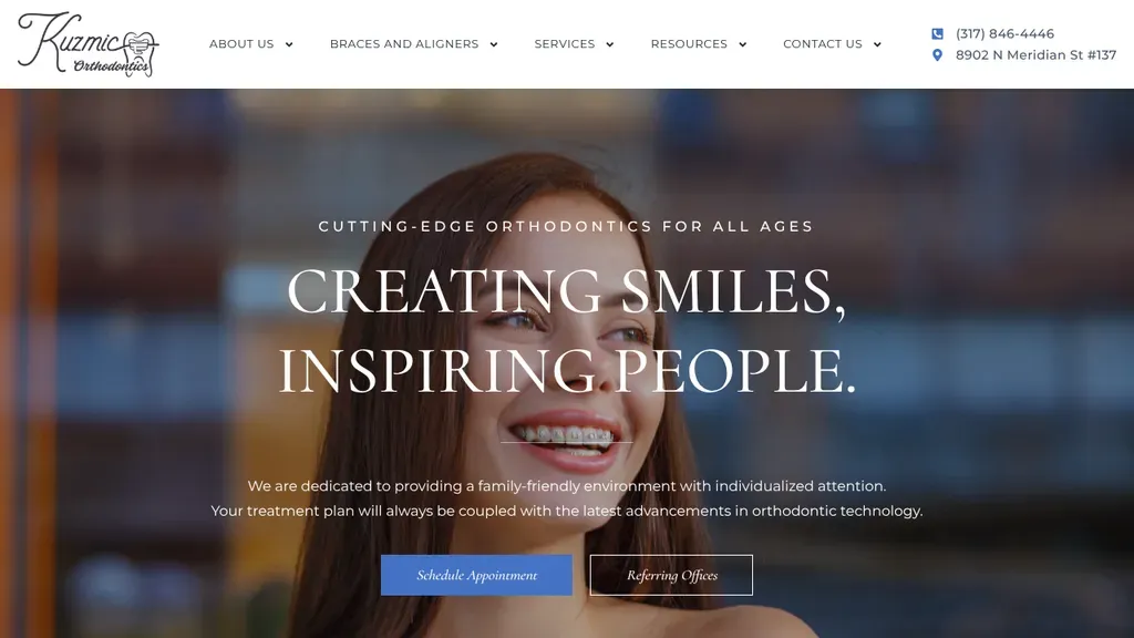 Kuzmic Orthodontics sitio web