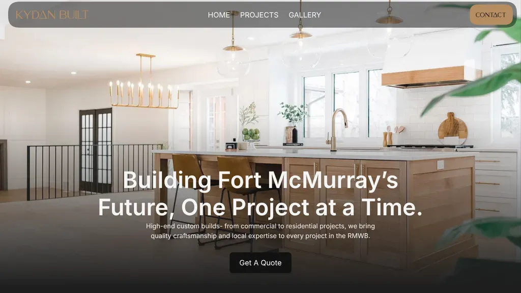 Kydan Built sitio web