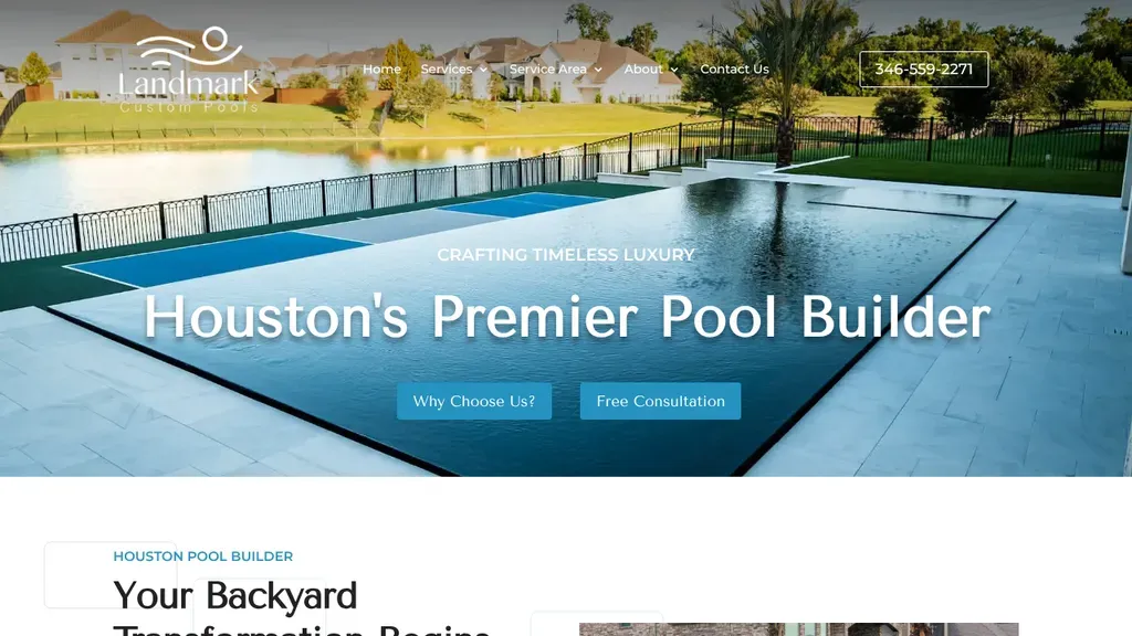 Landmark Custom Pools sitio web