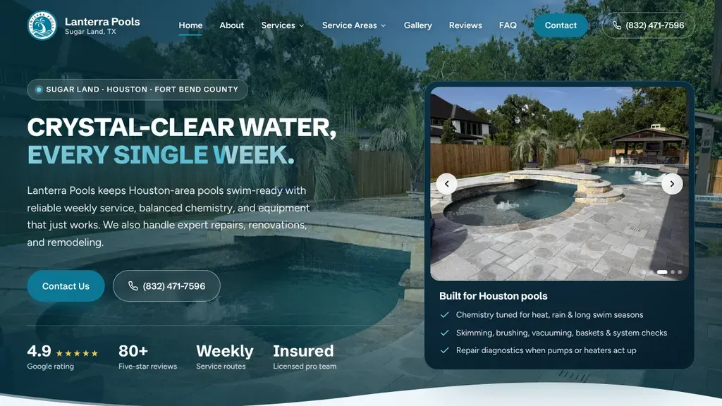 Lanterra Pools sitio web