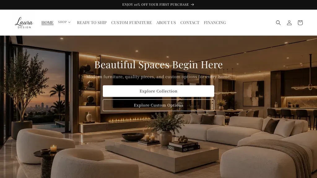 Laura Furniture Design sitio web
