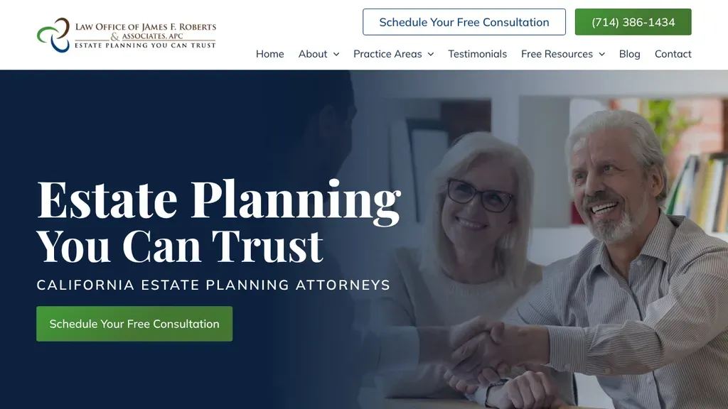 Law Office of James F. Roberts & Associates, APC sitio web