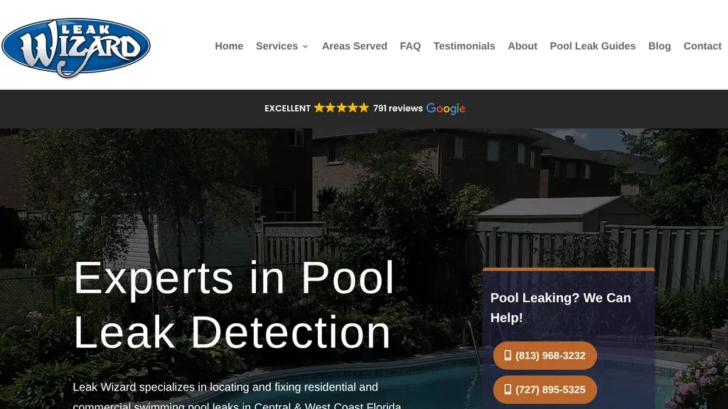 Leak Wizard sitio web