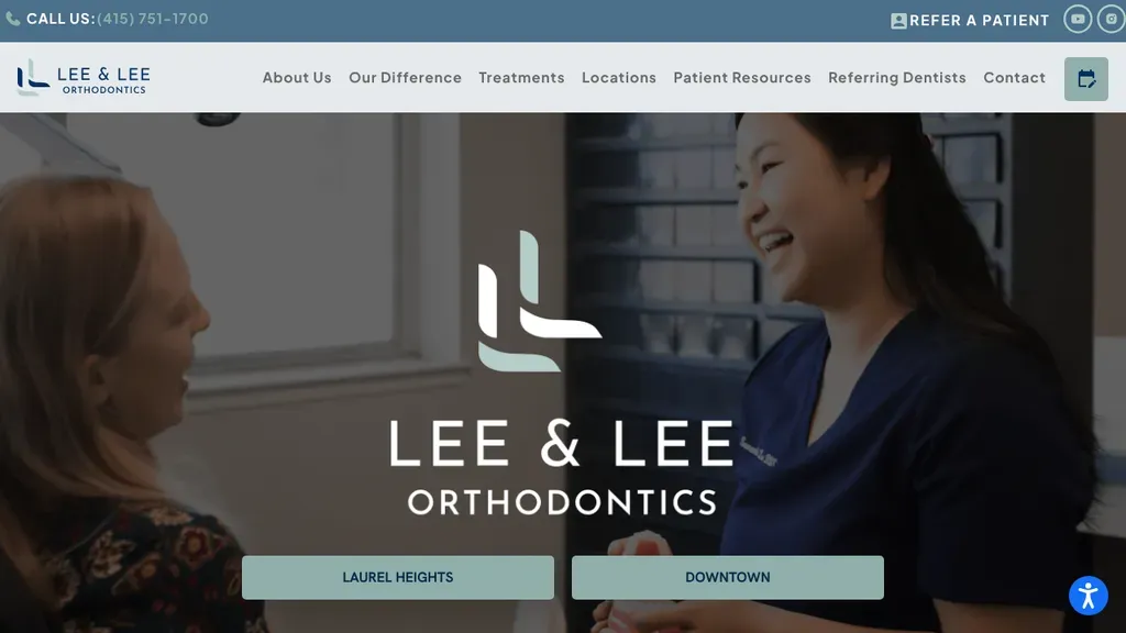 Lee and Lee Orthodontics sitio web