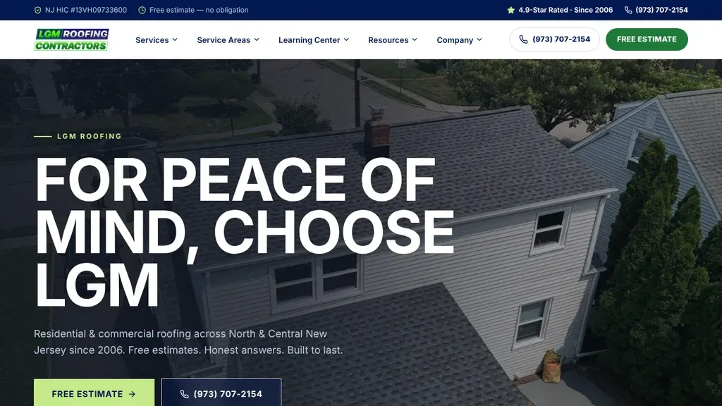 LGM Roofing Contractors sitio web