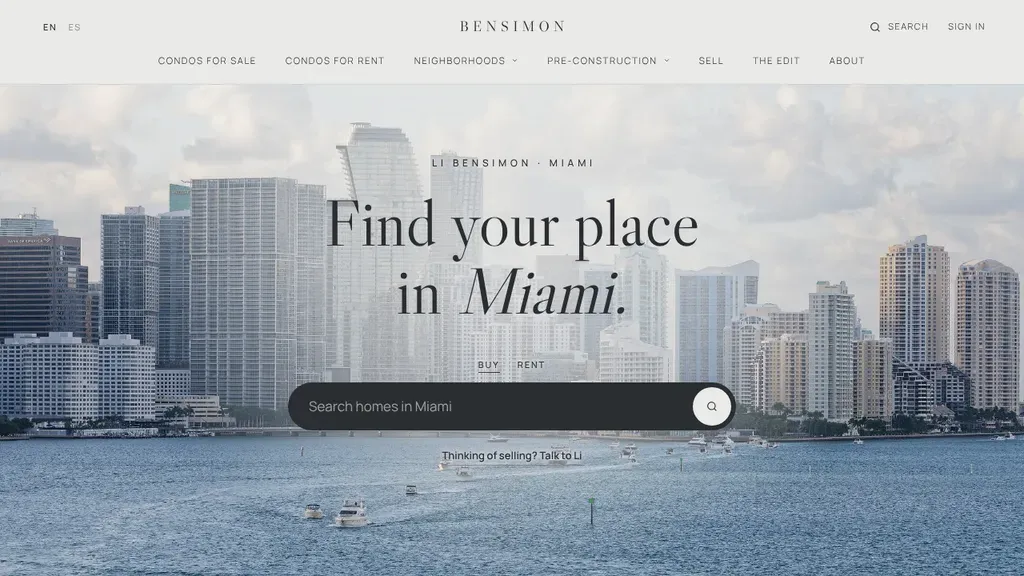 Li Bensimon Real Estate website
