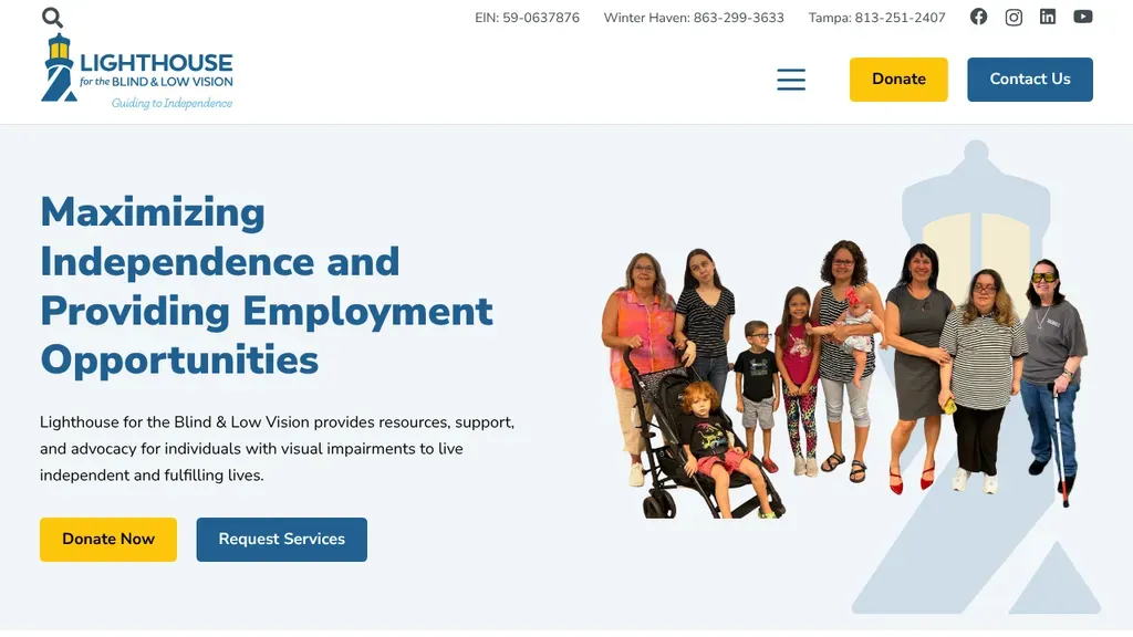Lighthouse For the Blind & Low Vision (Tampa) sitio web
