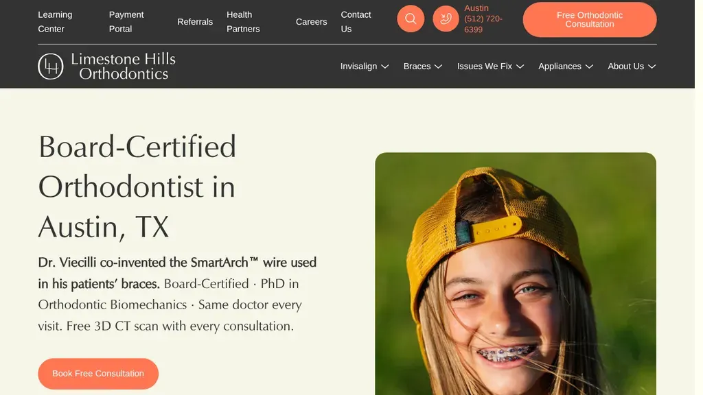 Limestone Hills Orthodontics sitio web