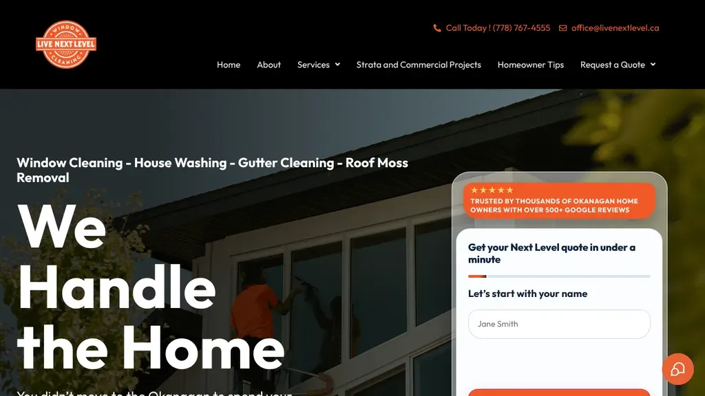 Live Next Level sitio web