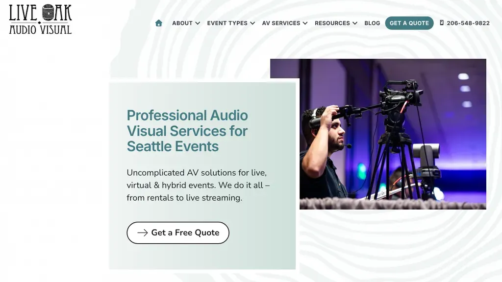 Live Oak Audio Visual sitio web