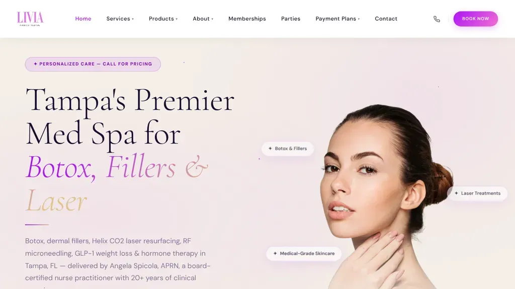 Livia Med Spa sitio web
