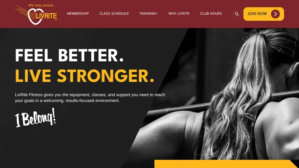 Livrite Fitness sitio web