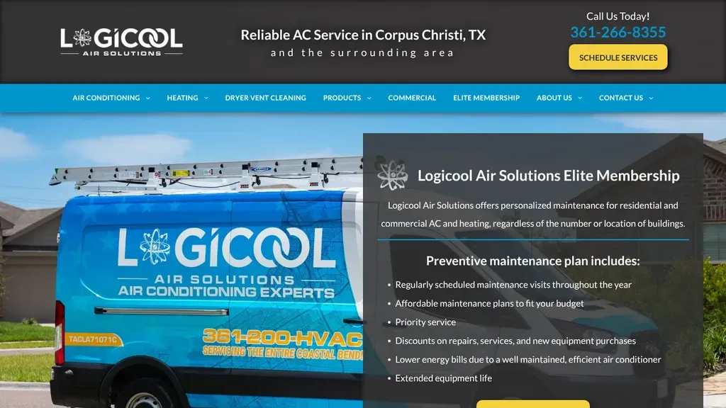 Logicool Air Solutions sitio web