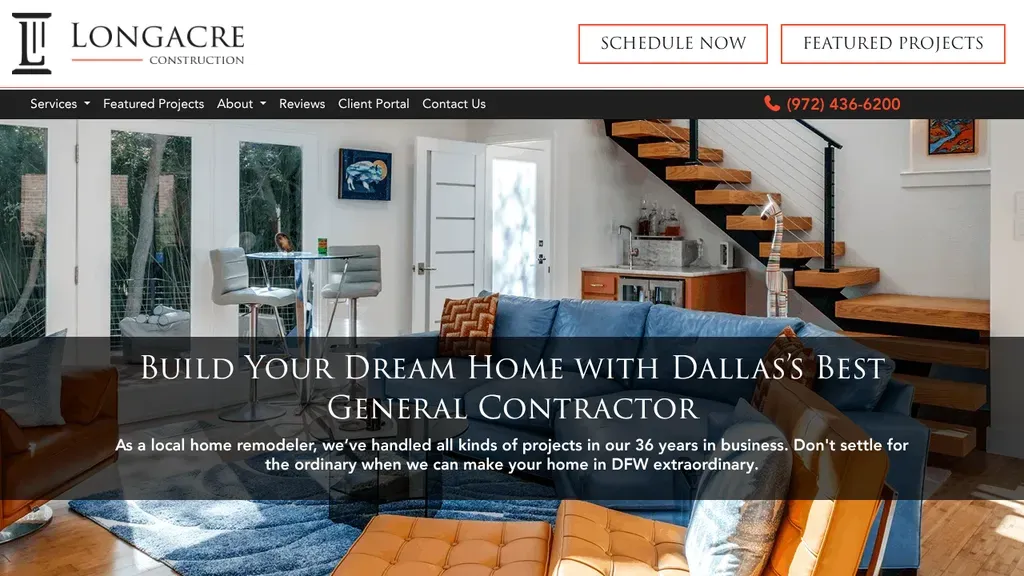 Longacre Construction sitio web